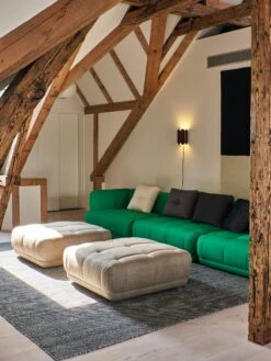 Hay Quilton Ottoman -Muutous Zone W 3 Days of Design 2021 Quilton Sofa Quilton Ottoman Quilton Cushion Moire Kelim