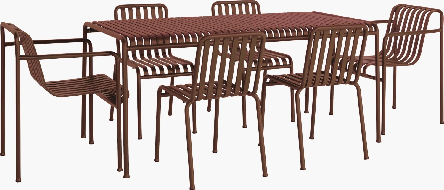 Hay Palissade Dining Set, 4 Side Chairs & 2 Dining Armchairs 1 Hay Palissade Dining Set, 4 Side Chairs & 2 Dining Armchairs