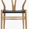 Wishbone Chair With Leather Seat