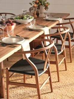 Wishbone Chair With Leather Seat -Muutous Zone W DWR 2517957 100169280 walnut black v1 0325