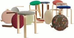 Maharam Edition Artek Aalto Stool 60 -Muutous Zone W DWR 2530763 100215577 checker blackwhite v1 001
