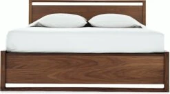 Matera Bed, Standard Headboard -Muutous Zone W DWR 5114 309462 walnut f3 1