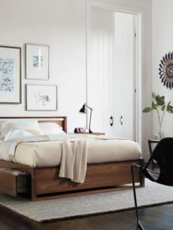 Matera Bed, High Headboard -Muutous Zone W DWR 5114 309493 walnut v2 tif