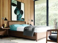 Matera Bed, Standard Headboard -Muutous Zone W DWR 5114 309493 walnut v2 003 1