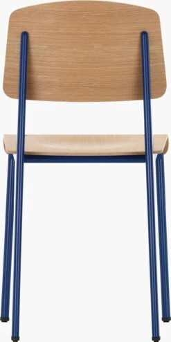 Vitra Prouvé Standard Chair -Muutous Zone W DWR 7016 100408209 natural oak marcoule blue b