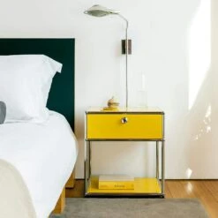 USM Haller P2 Bedside Table -Muutous Zone W DWR 9811 100297887 golden yellow f