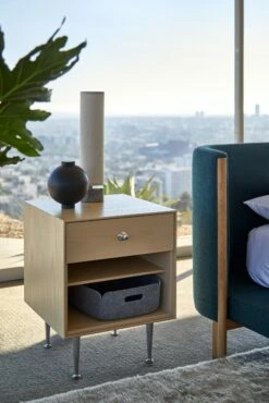 Nelson Thin Edge Bedside Table -Muutous Zone W DWR SP23 EDITORIAL STAHL HOUSE 1191