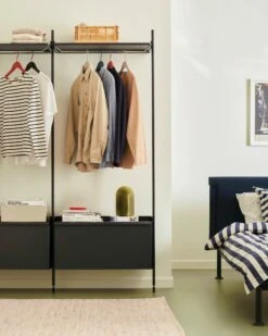 Hay Pier Wardrobe 8 Hay Pier Wardrobe -Muutous Zone W HAY 2545270 100337290 double 2 shelves 2 cabinets monochrome black v2