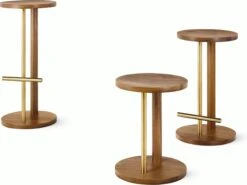 Spot Stools -Muutous Zone W HM 2195197 100113159 walnut brass vendor d1
