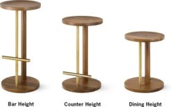 Spot Stools -Muutous Zone W HM 2195197 100113163 walnut brass d1