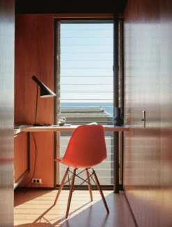 Eames Upholstered Molded Plastic Side Chair -Muutous Zone W HM 2197711 100094654 red orange walnut v1 001