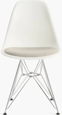 Eames Molded Plastic Side Chair With Seat Pad