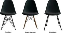 Eames Molded Fiberglass Side Chair With Seat Pad -Muutous Zone W HM 2518176 100174640 black panda black walnut d1