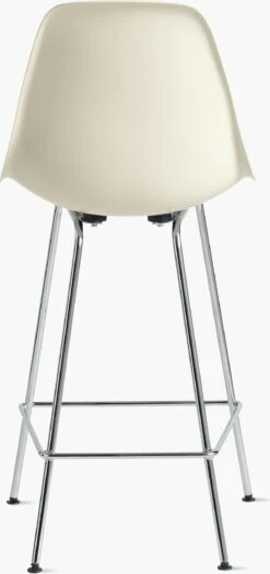 Eames Molded Fiberglass Stool -Muutous Zone W HM 299 9114962 parchment chrome b
