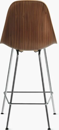 Eames Molded Plywood Stool -Muutous Zone W HM 299 9117385 walnut chrome b