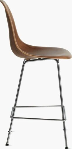 Eames Molded Plywood Stool -Muutous Zone W HM 299 9117385 walnut chrome p