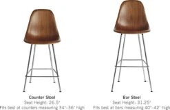 Eames Molded Plywood Stool -Muutous Zone W HM 299 9118038 walnut d tif