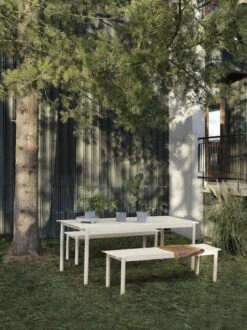 Muuto Linear Steel Table 11 Muuto Linear Steel Table -Muutous Zone W Linear Steel Table Bench Off White Platform Sway Muuto Org